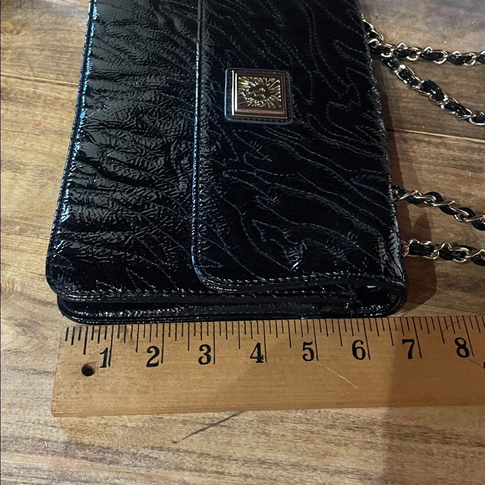 Anne Klein Quilted Patent Vegan Leather Chain Strap Versatile Shoulder Bag - Picture 9 of 9